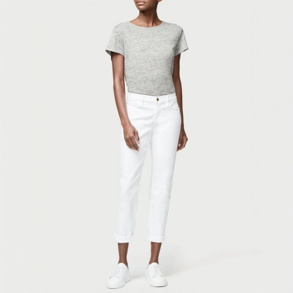 Frame Denim Le Garcon Boyfriend Jean In Blanc 23 - Picture 1 of 13